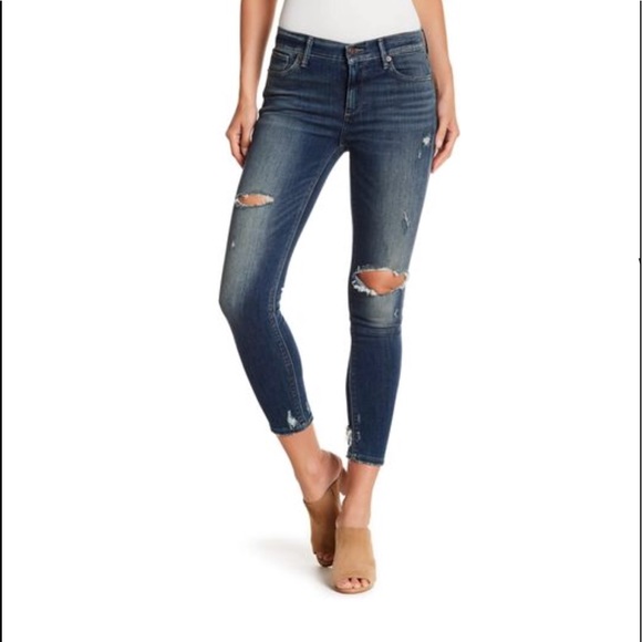Lucky Brand Denim - Lucky Brand Ava Crop Distressed Skinny Jeans